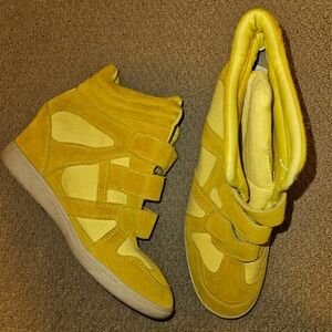 Yellow Skechers High Heel Wedges